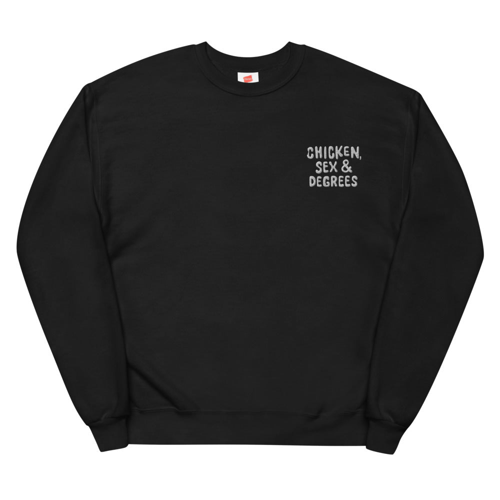 Chicken, Sex & Degrees Embroidered Logo Sweatshirt (Black)